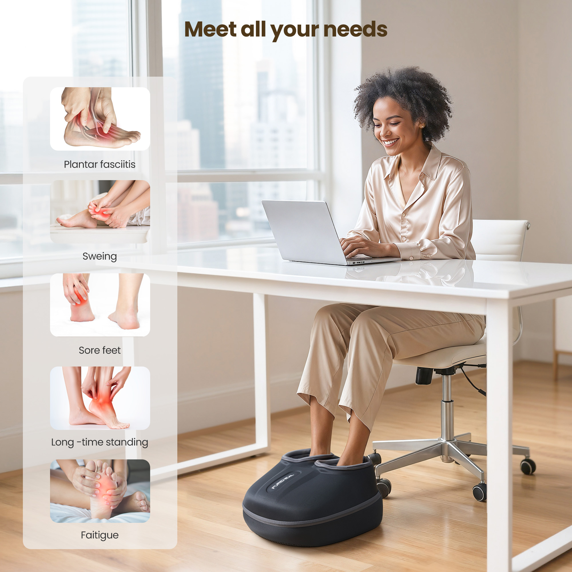 Pureheal Shiatsu Foot Massager with Heat photo 8