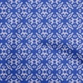 thumbnail image 1 of oneOone Viscose Chiffon Dark Blue Fabric Asian Dabu Print Sewing Fabric By The Yard Printed Diy Clothing Sewing Supplies 42 Inch Wide, 1 of 5