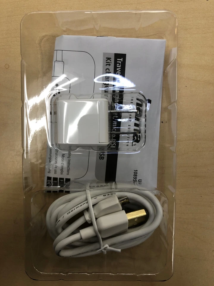 New Oem Hama 2.4 Amp Wall Home Charger Cube & 6Ft Micro Usb Cable Combo