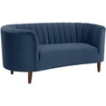 thumbnail image 1 of ACME Millephri Causeuse en Velours Bleu, 1 of 9
