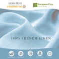 thumbnail image 7 of 100% Pure Linen Duvet Cover with Button Closure and Corner Ties Soft & Breathable - Blue Full/Queen, 7 of 7