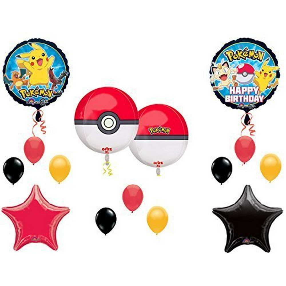 "Orbz" POKEMon GO Birthday Party Balloons Decoration Supplies Pikachu