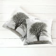 thumbnail image 2 of Ambesonne Grey Throw Pillow Cover 2 Pack, Fall Tree Monochrome Art, 20", Beige Black, 2 of 6
