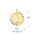 thumbnail image 3 of Ioka-14K Yellow Gold Baptism Charm Pendant with 1.1mm Wheat Chain Necklace - 16", 3 of 4
