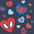 thumbnail image 2 of Boy's Marvel Spider-Man Candy Hearts Graphic Tee Navy Blue Heather Large, 2 of 4