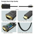 thumbnail image 6 of BENFEI USB C to VGA 6 Feet Cable, USB Type-C to VGA Cable [Thunderbolt 3/4 Compatible] with iPhone 15 Pro/Max, MacBook Pro/Air 2023, iPad Pro, iMac, S23, XPS 17, Surface Book 3 and More, 6 of 8