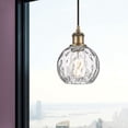 thumbnail image 2 of 516-1P-WPC-G1215-6 Innovations Lighting Ballston Athens Water Glass 1 Light 6" Cord Hung Mini Pendant Brushed Brass, 2 of 2