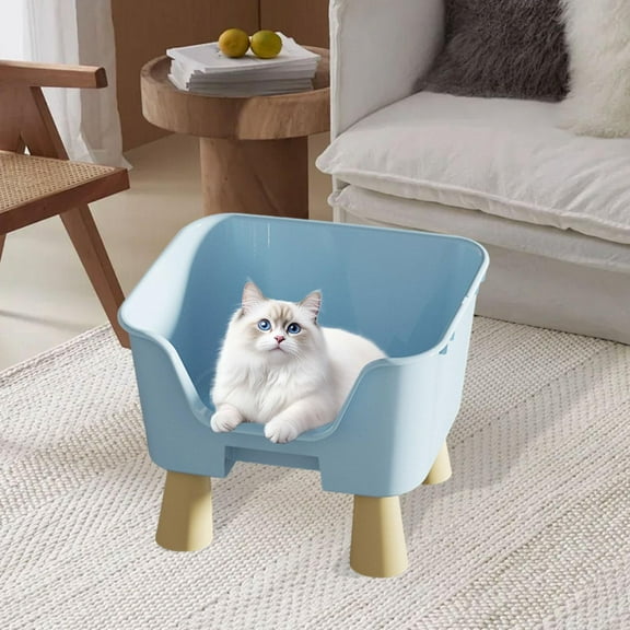 balikha Pet -hammock Bed Increased Cat Bed Fittings Resistant All Four Seasons Lounge Raised Cat Bed for Kittens Inner And External Use S blue