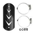 thumbnail image 1 of Exhaust Muffler Pipe Protector Stainless Steel Heat Shield Cover Universal for MotorcycleCarbon Fiber Style, 1 of 5