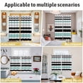 thumbnail image 6 of Turquoise Black Stripe Kitchen Curtains Small Short 39 Inch Length, Modern Abstract Coarse Striped Grommet Top Bedroom Living Room Curtains, Light Filtering Cafe Curtain Drapes 2 Panels Set 55''x39'', 6 of 9