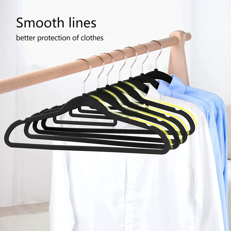 17 Slimline Dress & Shirt Velvet Hangers with Notches