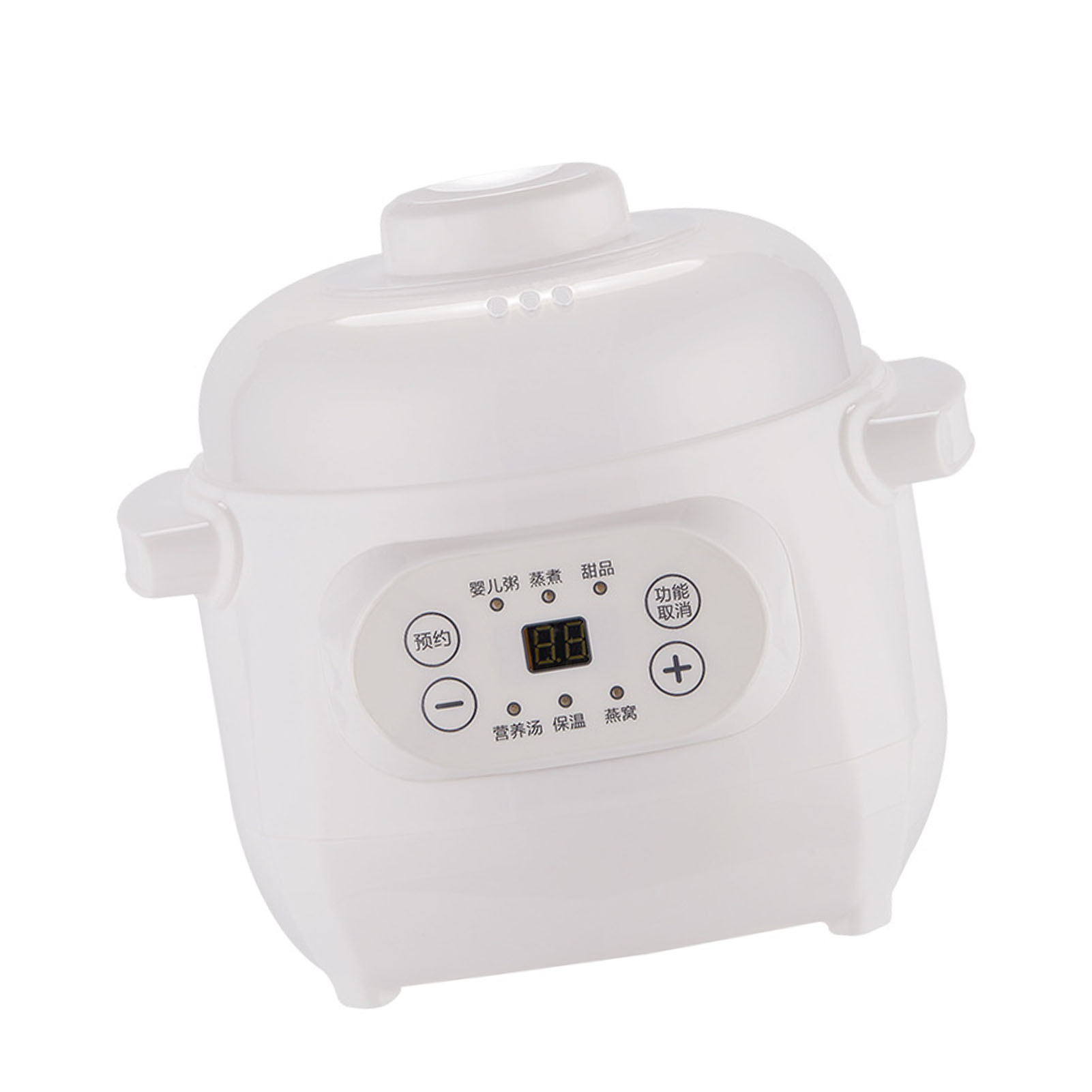 Electric Stew Pot 1L 200W Ceramic Liner Versatile Electric Stew Cooker For Porridge Rice Soup
