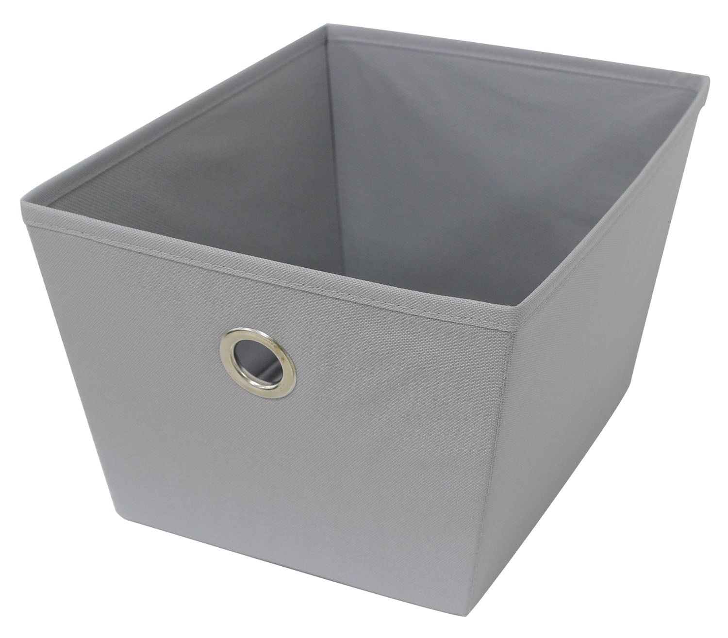 Mainstays Large Storage Bins (10" x 13" x 7.5"), Set of 4, Soft Silver