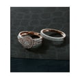 thumbnail image 2 of Imperial 14K Rose Gold 1Ct TDW Diamond Oval Shape Double Halo Bridal Set, 2 of 7