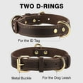 thumbnail image 5 of Joytale Dog Collar, Leather Dog Collar, Heavy Duty Dog Collars for Small Dogs, Brown, 5 of 7