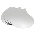 thumbnail image 3 of Evideco 7.90" x 5.14" Asymmetrical Wall Mirror, White, Set of 4, 3 of 9
