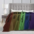 thumbnail image 5 of Pride Blanket Rainbow Progress Throw Blanket 50x40 Inches Lesbian Flag Throw for Couch Sofa Bed Travel, 5 of 6