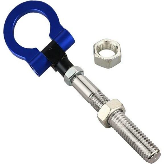 XRMXF Heavy Duty Anodized Folding Blue Front Tow Hooks Track Racing Towing Kits Compitable for  2014-2025 Chevrolet C7 & C8 Corvette GM ,2006-2009 Cadillac XLR