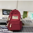 thumbnail image 5 of Mochila moderna de nailon para mujer y niña, bolso escolar de viaje para ordenador portátil, para estudiantes, 5 of 5