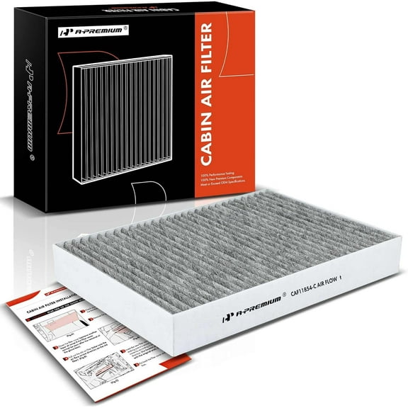 A-Premium Cabin Air Filter with Activated Carbon Compatible with Nissan Vehicles - Rogue (2014-2020), Rogue Sport (2017-2022), Qashqai (2017-2022) - Replace# 27277-4BU0A
