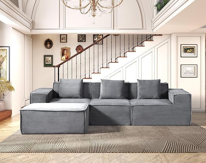 L shape modular sectional sofa
