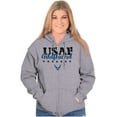 thumbnail image 3 of US Air Force USAF Girlfriend Pride Zip Hoodie Sweatshirt Women Brisco Brands L, 3 of 6