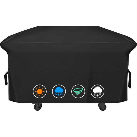 Heavy Duty 600D Polyester Cover Compatible with Blackstone 36 inches 5482 Griddle Cooking Station with Hood,Also Compatible with Blackstone 28 inch XL,Outdoor Flat Top Gas Grill Cover with Straps