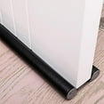 thumbnail image 3 of Door Bottom Seal Strip Leather, EPE Foam Cotton Sealing Noise Reduction, Light Blocking Strip Multipurpose Door Gap Cover-Color: Black, 3 of 5