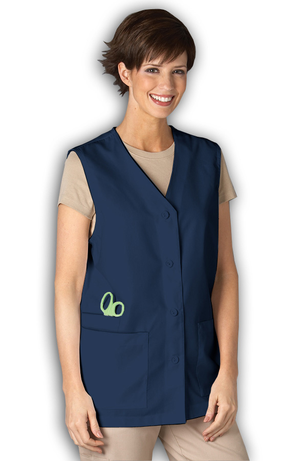Med Couture Three Pocket Vest Scrub Top