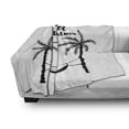 thumbnail image 3 of Beach Saying Soft Flannel Fleece Blanket, Find Me Under the Palms in Hand-written Style Hammock Between Palm Trees, Cozy Plush for Indoor and Outdoor Use, 50" x 70", Black and White, by Ambesonne, 3 of 6