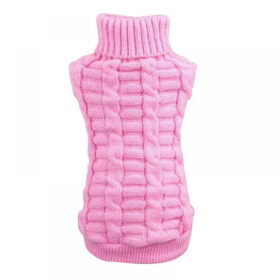 Fall Winter Dog Sweater Solid Turtleneck SweatersKnitwear Warm Small Pet Cat Sweater