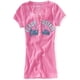 thumbnail image 1 of Camiseta Aeropostale Ny Athletics Henley para mujer rosa mediano, 1 of 1