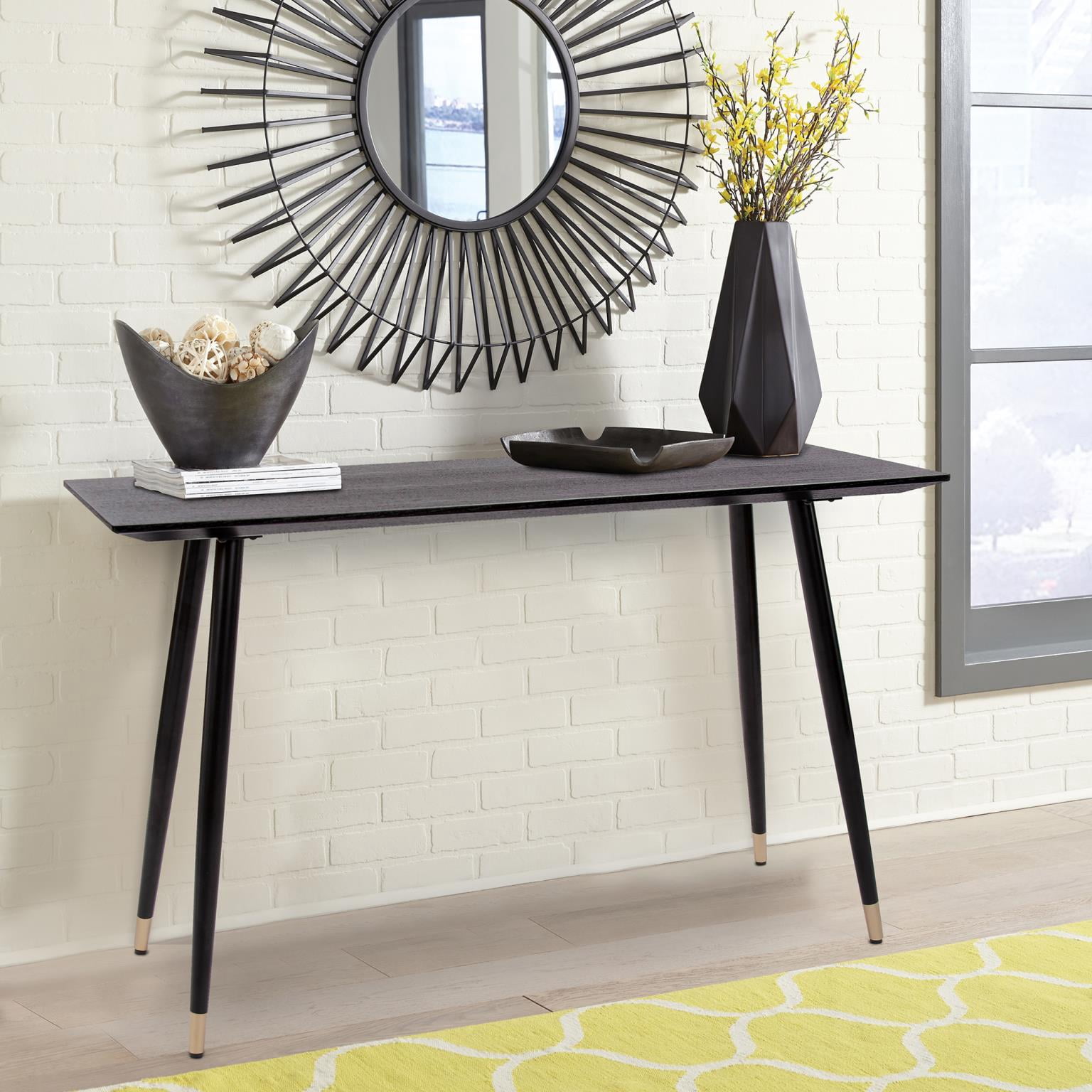 Tyler Dillon Black Ash Rectangular Console & Accent Table - 47W x 16D x 30H