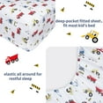 thumbnail image 3 of Viviland Kids Full Sheet Set Printed Boys Bed Sheets Excavator Toys Theme, 3 of 7