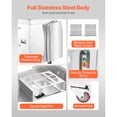 thumbnail image 6 of KFFKFF Electric Meat Cutter Machine, 1100W Food Slicer, 1102 lb/h Commercial Meat Cutting Equipment, Stainless Steel, 5 mm Blade Thickness, Removable Blades, Ideal for Kitchens, Restaurants, 6 of 9