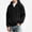 Black, variant on HAOTAGS Kids Hooded Sweatshirt (4-15) Long Sleeve Hoodie With Pocket Warm Zipper Jacket Navy Size 8