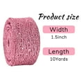 thumbnail image 2 of LoomJoyz Light Pink Mesh Glitter Wired Ribbon, Sparkling, 1.5 Inch x 10 Yards for Christmas Tree for Gift Wrapping Bow Wreath Crafts Wedding Party Decoration, 2 of 8
