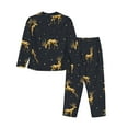 thumbnail image 2 of Bingfone Womens Pajama Sets Christmas Deers Print,Long Sleeve Loungewear Pajamas Set-Xx-Large, 2 of 9