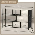 thumbnail image 6 of Sorbus Dresser with 8 Fabric Drawers – Wide Storage Chest, Collapsible & Portable TV Stand – Organizing for Bedroom & Living Room, Greige, 6 of 6