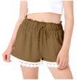 thumbnail image 3 of ATOGUTA Mini Shorts for Girls Size 5T-16 Kids Loose Elastic Waist Short Pants Teen Summer Casual Jorts Brown, 3 of 3
