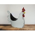 thumbnail image 2 of Zeckos Rustic White Finish Metal Rooster Planter - Indoor/Outdoor Decorative Flower Pot for Home and Garden - 15.5 Inches Long - Farmhouse Style Accent Piece, 2 of 11