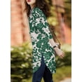 thumbnail image 5 of ZANZEA Polyester O-Neck Full Sleeve Floral Printed Button Cuffs Shirts Womens, 5 of 6