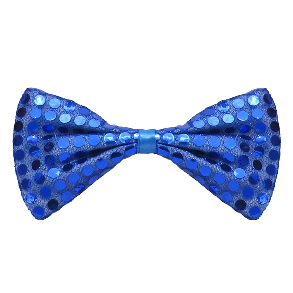 SeasonsTrading Blue Sequin Bow Tie Costume Party Accessory 