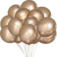 thumbnail image 1 of Chrome Metallic Champagne Balloons 12 Inch 50 Pack KIRIKOU Latex Balloons for Birthday Wedding Anniversary Baby Shower Graduation Christmas Party Decoration Helium Balloons, 1 of 5