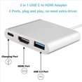 thumbnail image 4 of 2X Convertidor de Cable Adaptador Tipo C para Adaptador Multipuerto AV Digital USB-C MJ1K2AM / una y USB FW3, 4 of 5