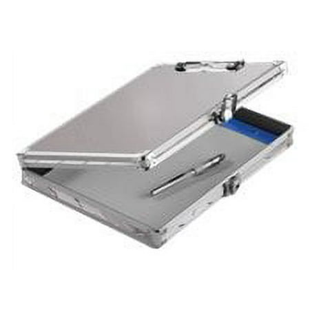Vaultz Locking Storage Clipboard, 2-1/2" x 12", Silver