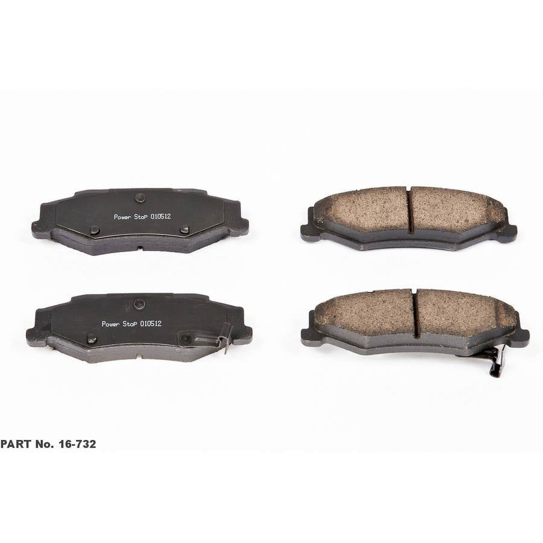 Power Stop Rear Z16 Evolution Ceramic Brake Pads 16-732 Fits 2007 Chevrolet Corvette