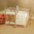 thumbnail image 2 of IBASETOY White Cotton Swab Container with Lids for Cosmetics Storage and Swabs Holding, Material, 6.5 x 4.5 x 4.5 inches, 2 of 8