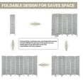 thumbnail image 6 of Ecomex 8 Panels Louver-Design Wood Room Divider Folding Screen (White), 6 of 7