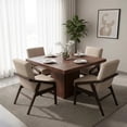 thumbnail image 1 of Comedor Denver 4 Sillas, Lino Beige, MDF UV, 120x120 cm, SALVANTO, 1 of 9